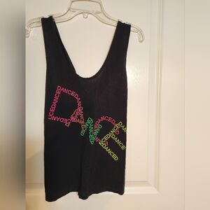 Funky Diva Tank Top with Colorful Dance Raised Print